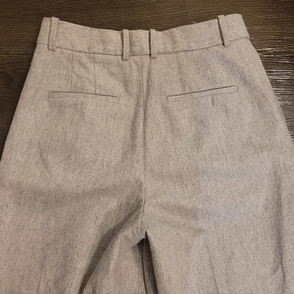 Aritzia Babaton The Next Pants Gray Pleated Wool Cashmere Blend Trousers Size 6 - Picture 5 of 11